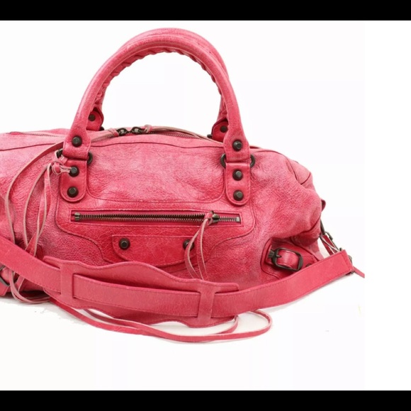 balenciaga city bag pink